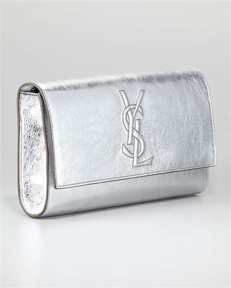 replica silver ysl clutch|YSL clutch price.